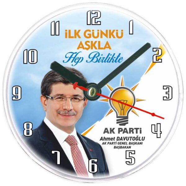 5003 Kristal Akrilik Camlı Promosyon Duvar Saati 10 cm — Promosyon Duvar Saatleri