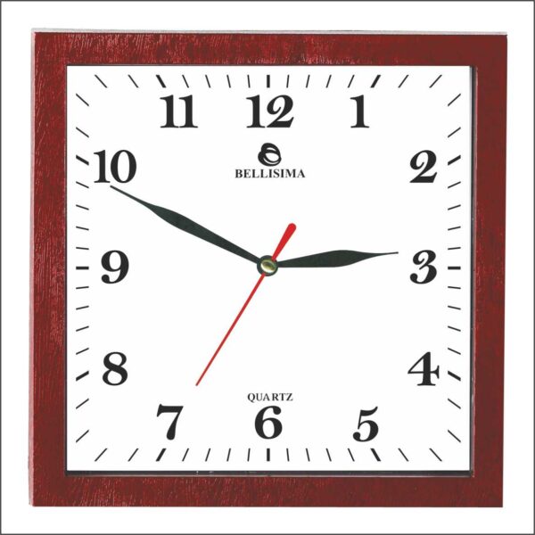 BL-1033-K Bellisima Deri Kare Duvar Saati 32x32 cm — Bellisima Renkli