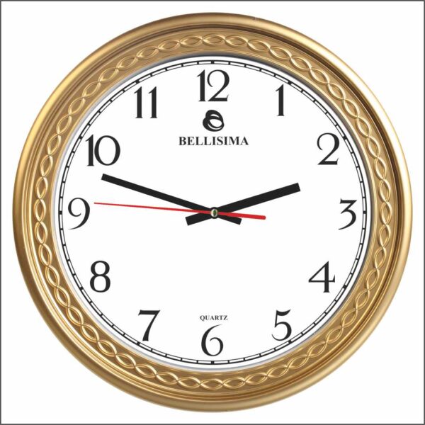 BL-1059-YA Bellisima Mineral Camlı Duvar Saati 32 cm — Bellisima Renkli