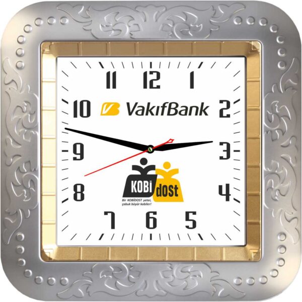BL-1065 Bellisima Kare Kadranlı Promosyon Duvar Saati 35 cm — Promosyon Duvar Saatleri