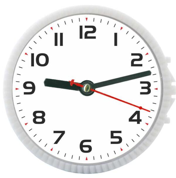 BL-5006 Beyaz Akrilik Camlı Magnetli Buzdolabı Saati 15 cm — Buzdolabı Saatleri