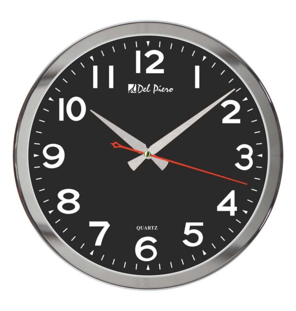 DP-202 Alüminyum Çerçeveli Metal Duvar Saati 33 cm — Parlak Metal Duvar Saatleri