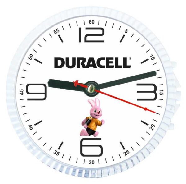 Duracell Akrilik Camlı Magnetli Buzdolabı Saati 15 cm — Buzdolabı Saatleri