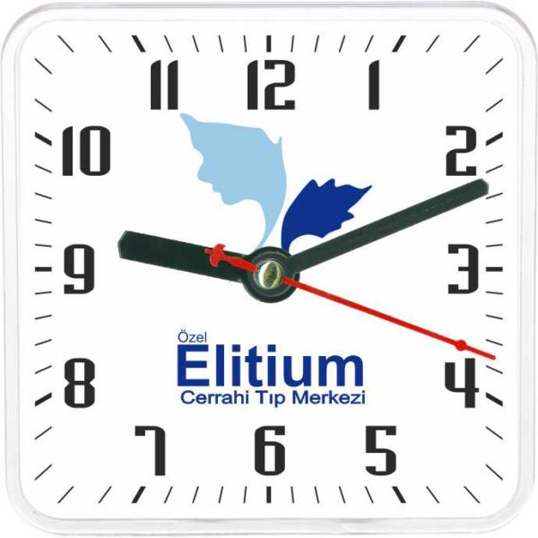 Elitium Akrilik Camlı Magnetli Buzdolabı Saati 10x10 cm — Buzdolabı Saatleri