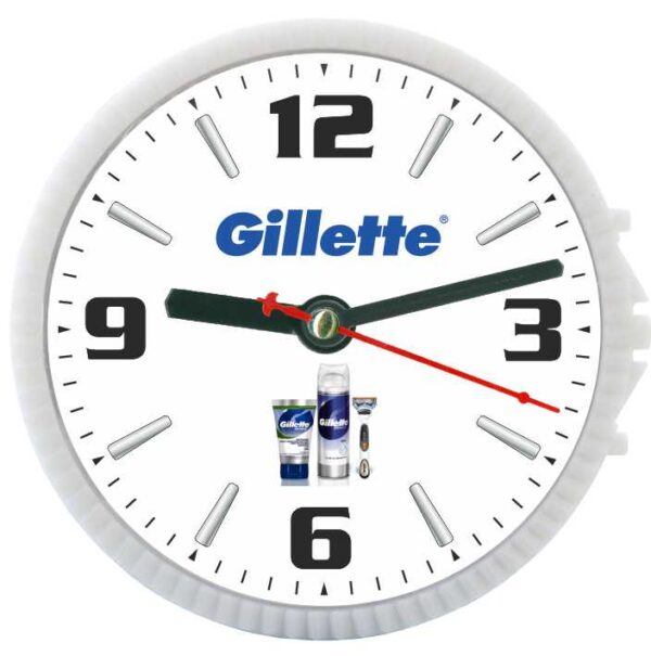 Gilette Akrilik Camlı Magnetli Buzdolabı Saati 15 cm — Buzdolabı Saatleri