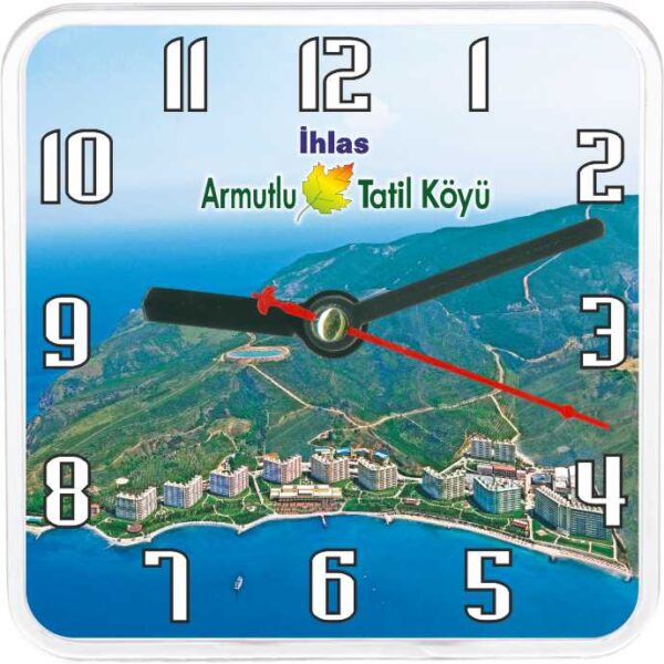 İhlas Akrilik Camlı Magnetli Buzdolabı Saati 10x10 cm — Buzdolabı Saatleri