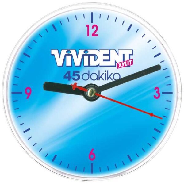 Vivident Akrilik Camlı Magnetli Buzdolabı Saati 10 cm — Buzdolabı Saatleri